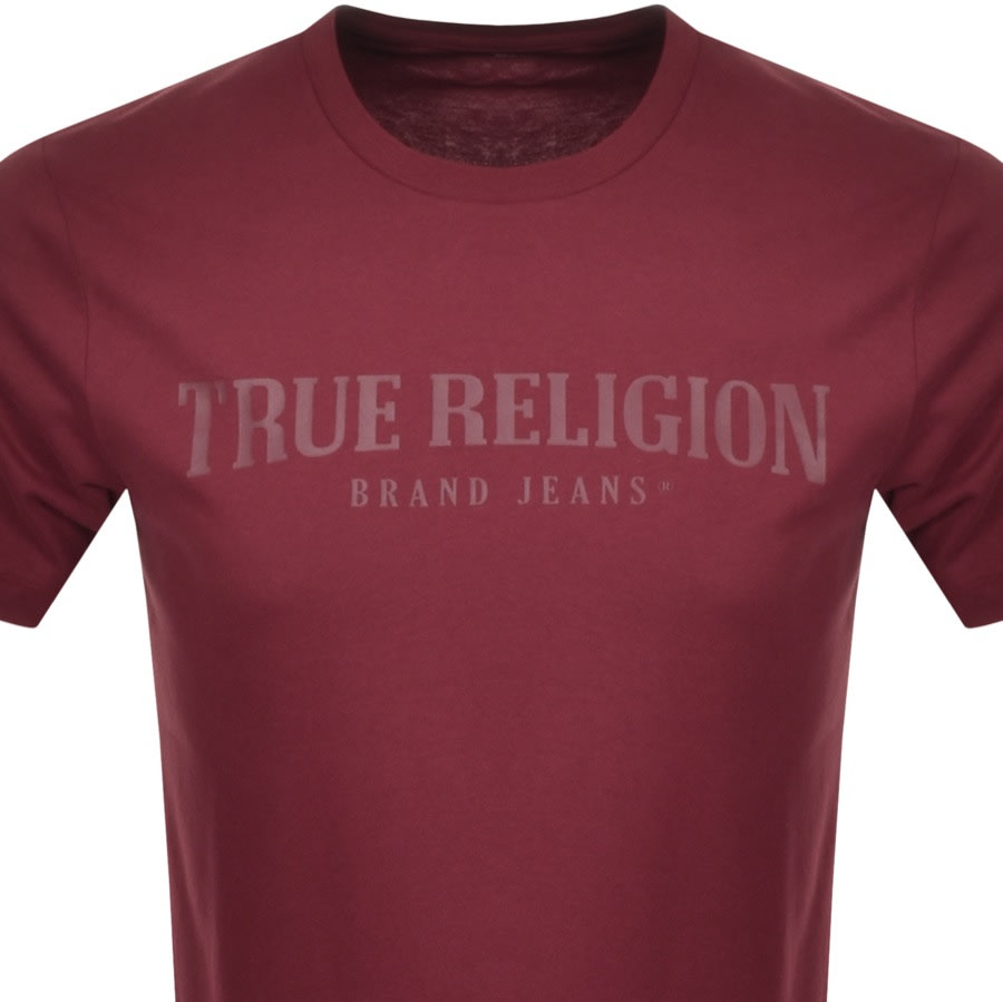Alternative Image for ProductTrue Religion Arch Logo T Shirt Burgundy2